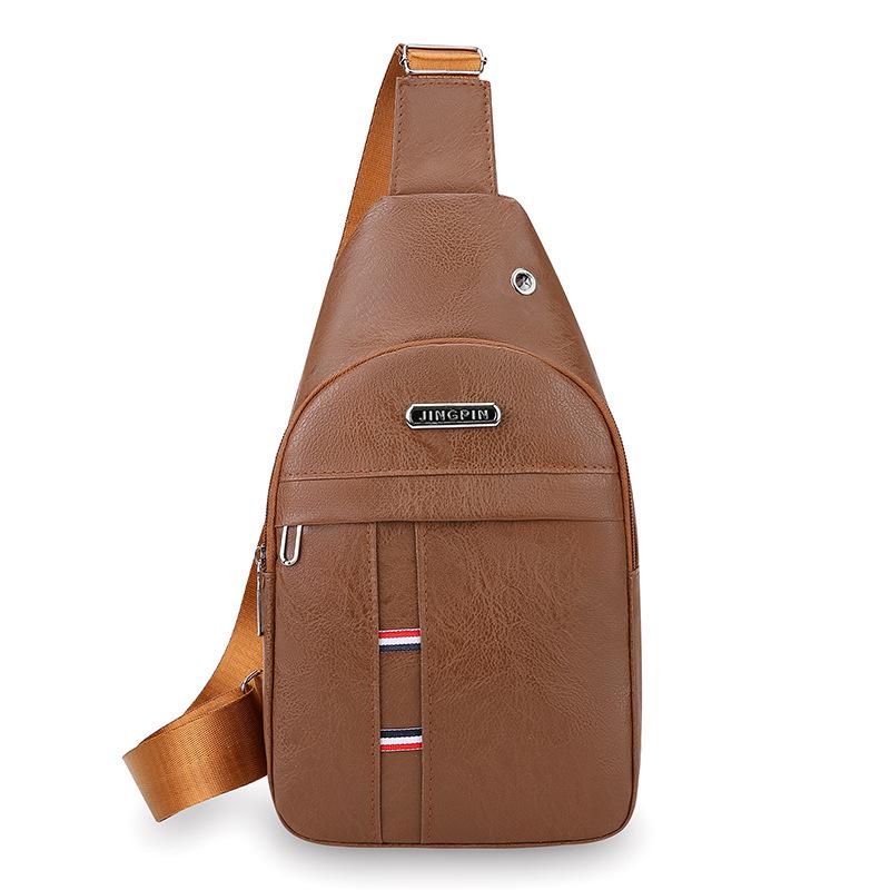 Men's Multifunctional Chest Bag: Fashionable, Portable, and Spacious Shoulder Messenger for Business or Casual Travel.