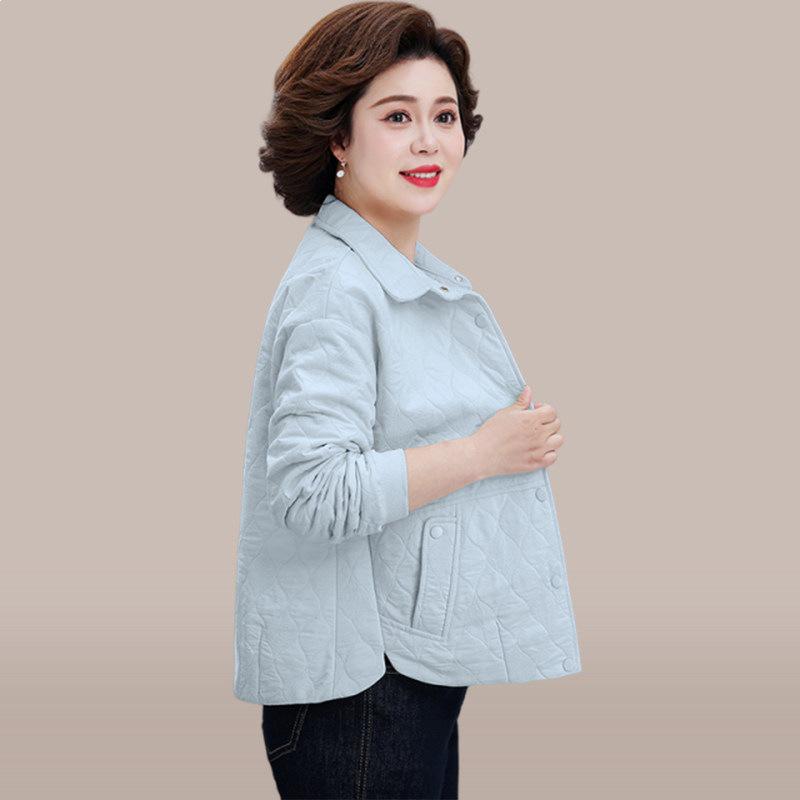 

Chic Women s Lapel Button Jacket - Spring 2026 Edition for Middle-aged & Elderly Fashion L (110-125 Jin) синий