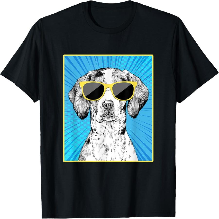 

Treeing Walker Coonhound Portrait Pop Art Dog Sunglasses T-Shirt XXXXXL чорний