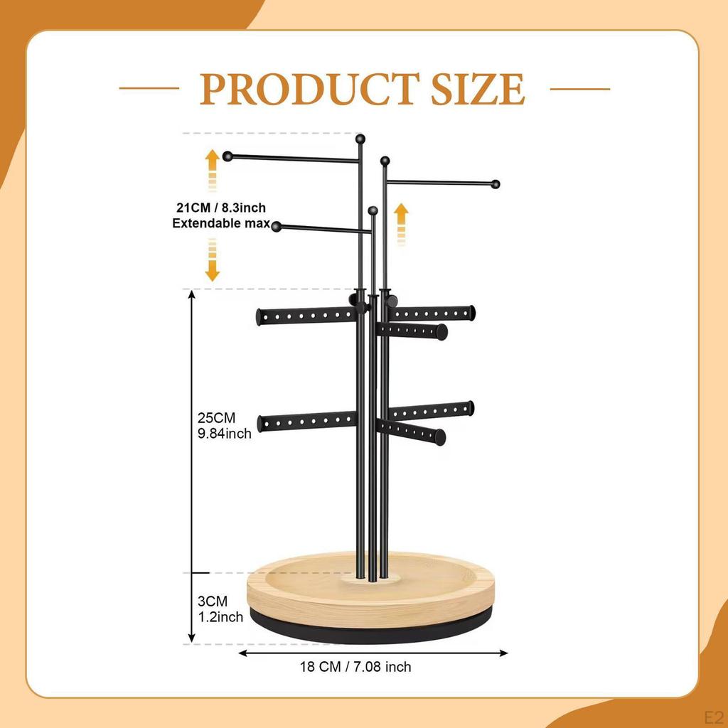 Jewelry Holder Display Stand Necklace Organizer for Rings Bracelet