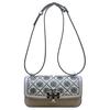Eleanor Letter Jacquard Pattern Cotton Shoulder Bag Small Women Shoulder Bag Gray 162774-046