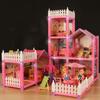 Colorful Led Light Huge Dollhouse 14 Rooms 7 Designs Perfect Gift For Girls