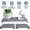 Set of 3 Diatomite Hand Soap Holder, Water Absorbing Stone Tray for Kitchen Countertop, Fast-Drying Bathroom Trays(1pcs 22 x 10cm + 2pcs 10 x 10cm