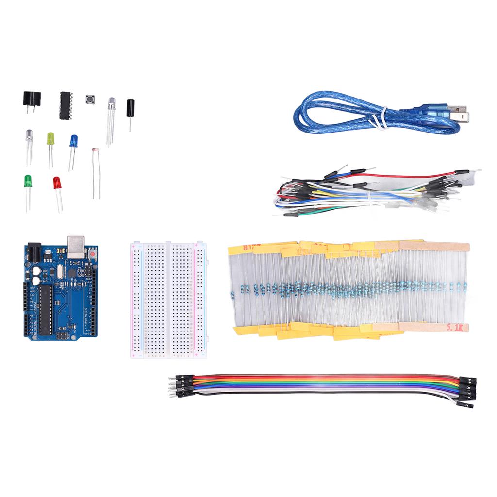Basic Starter Kit PCB Metal Beginners Electronic Components with Free PDF Tutorial Compatible for R3