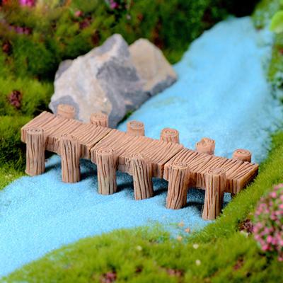 Resin Bridge Mini Miniature Fairy Garden Figures Landscape Moss Ornament Decor