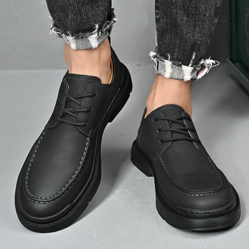 Casual Men's Leather Shoes Trendy Minimalist Design Style Outdoor Fashion Party Daily Business Office Youth Men's Quality Shoes