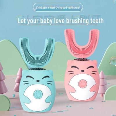 Waterproof U-Shaped Electric Silicone Toothbrush for Children and Babies