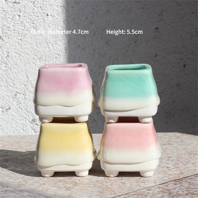 Plant Pot Ice Crack Ceramic Without Green Plants Creative Simple And Breathable Balcony Potted Flower Vase Fleshy Flowerpot