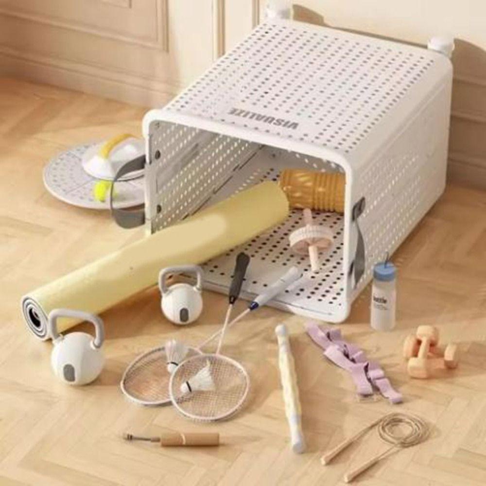 Plastic Narrow Seam Clothes Storage Baskets Space Saving Folding Dirty Clothes Basket  Laundry Room