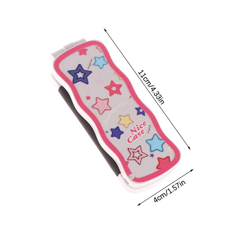 Mini-Haarbürste, faltbarer Massagekamm, Kopfmassage, antistatisch, tragbare Reise-Haarbürste, Mädchen-Haarkämme mit Spiegel