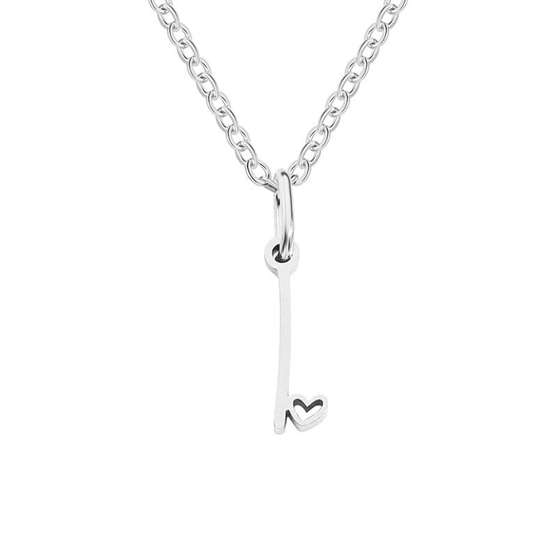 eManco Women's Niche Stainless Steel Letter Clavicle Necklace