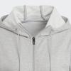 Adidas Logo Striped Hooded Zip Jacket Women Jacket Gray HD1736