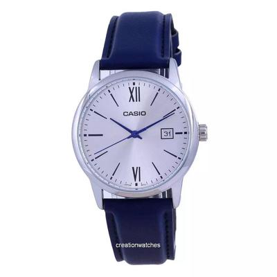 Silver Dial Stainless Steel Analog Quartz MTP-V002L-2B3 MTPV002L-2 Herrenuhr