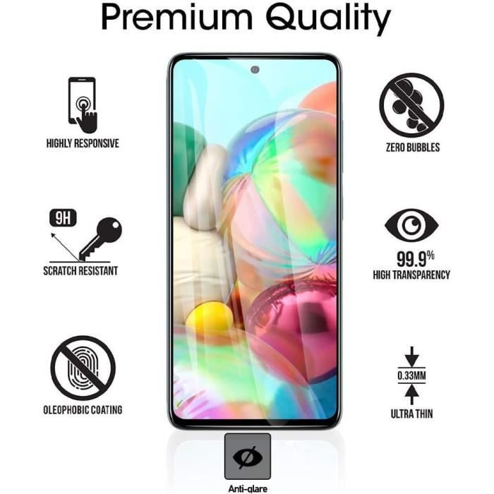 Verres Trempés - Booling - pour Samsung Galaxy A51 - Anti-Espion - Protection Antichoc - 3 Pièces