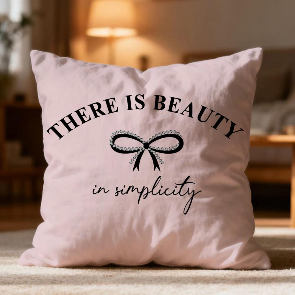 

Fashion Bow Cushion Cover Soft Washable Pillow Case Multi-Scene for Couch Bed Travel Office Use 30cmx30cm