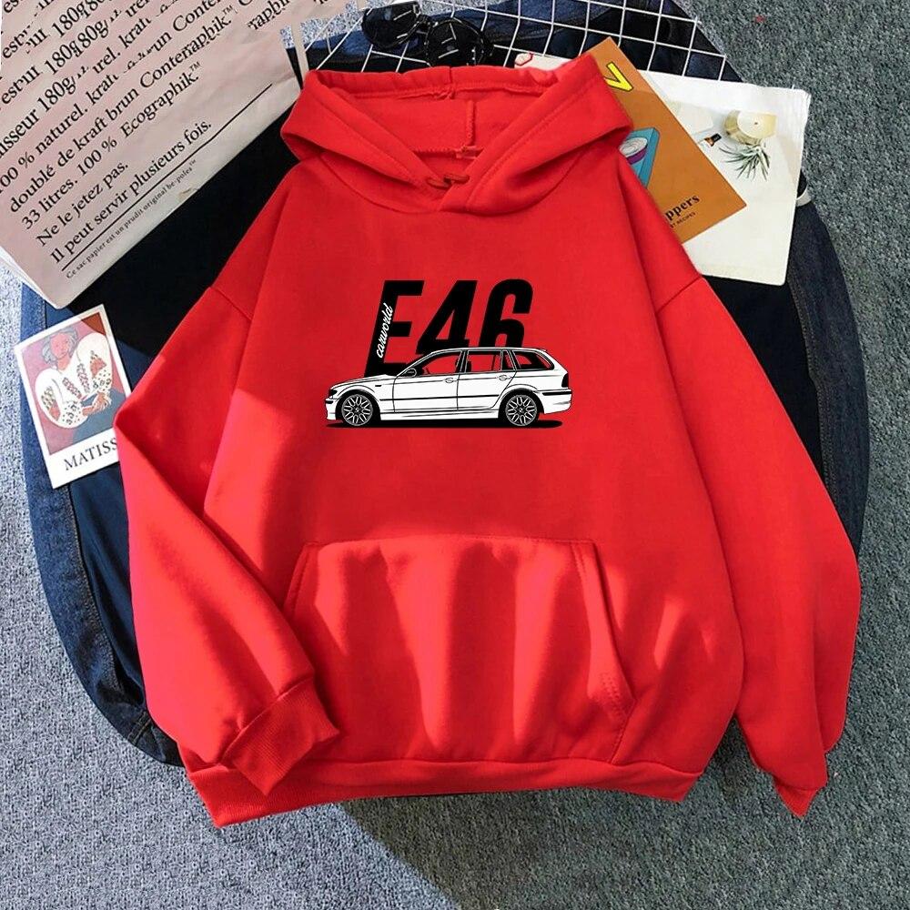 Winter E46 Auto Hoodies Frühling/Herbst Frauen Tops Ästhetische Kleidung Mode Männer Sweatshirt Grafik Hoodie