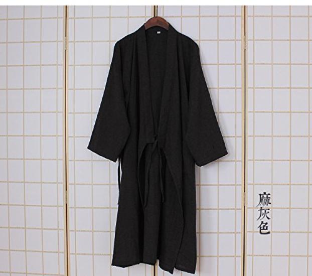 Midnight Diner Japansk front matchende rom Herrepyjamas, Jinbei, stil, ensfarget, stil, åpning, antrekk, bruk, stilig, ett stykke (M, blå)