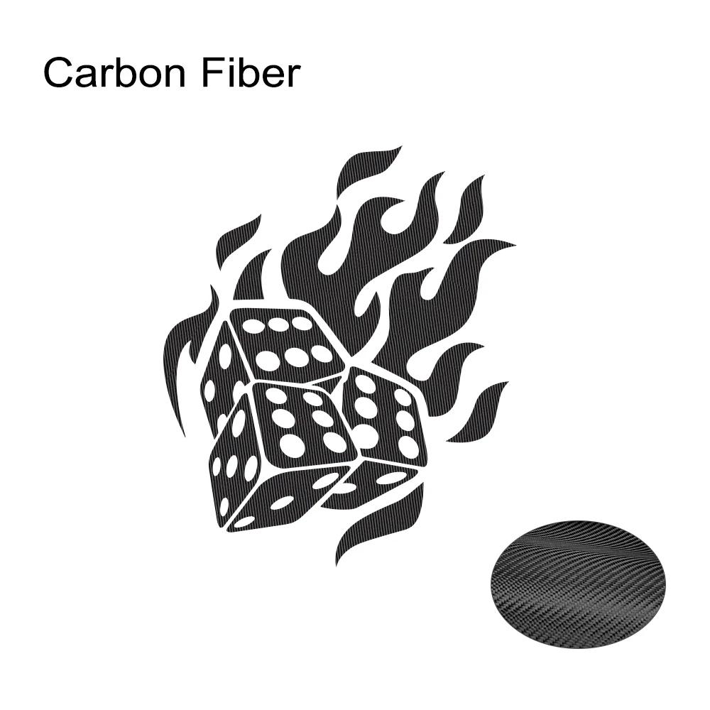 Flame Dice Sticker Car Body Engine Cover Side Door Stickers Dice Graphic Self Adhesive Vinyl Stickers Car Decoration Accessories