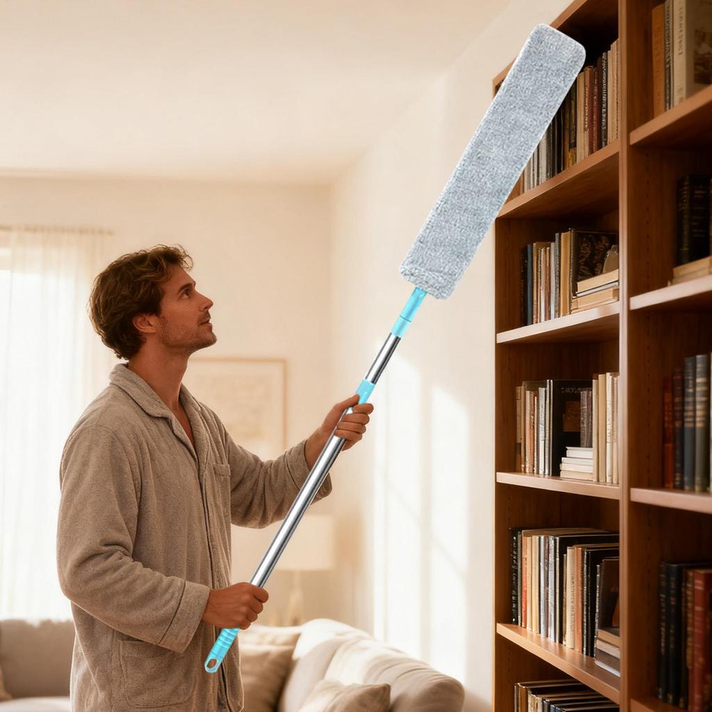 Telescopic Dust Brush Long Handle Mop Sweep Artifact Household Bed Bottom Gap Clean Fur Dusty Magic Microfibre Duster
