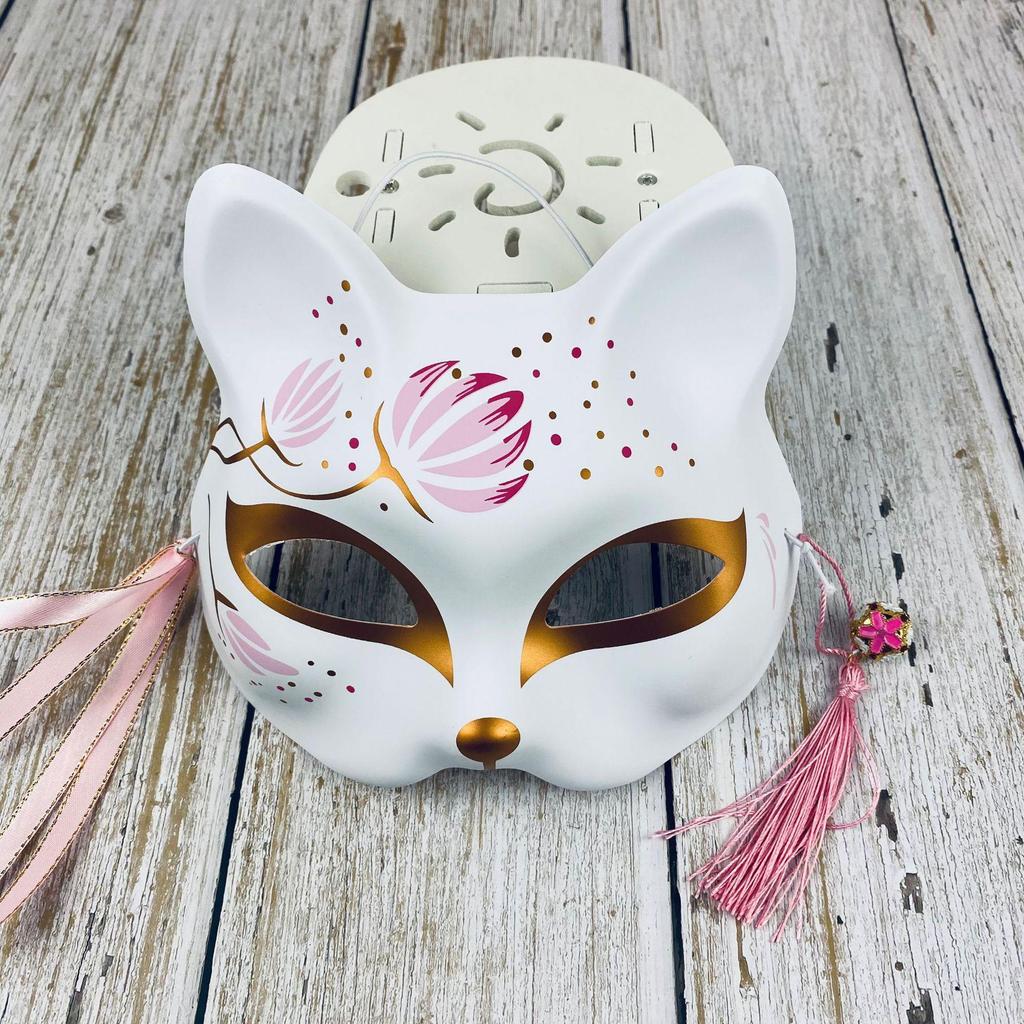 Halbkatze Gesicht Fuchs Cosplay Maske - Vollgesichts Maske Antiker Stil
