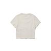 Women Line Color Block ShorT Sleeve T shirT  Ivory 