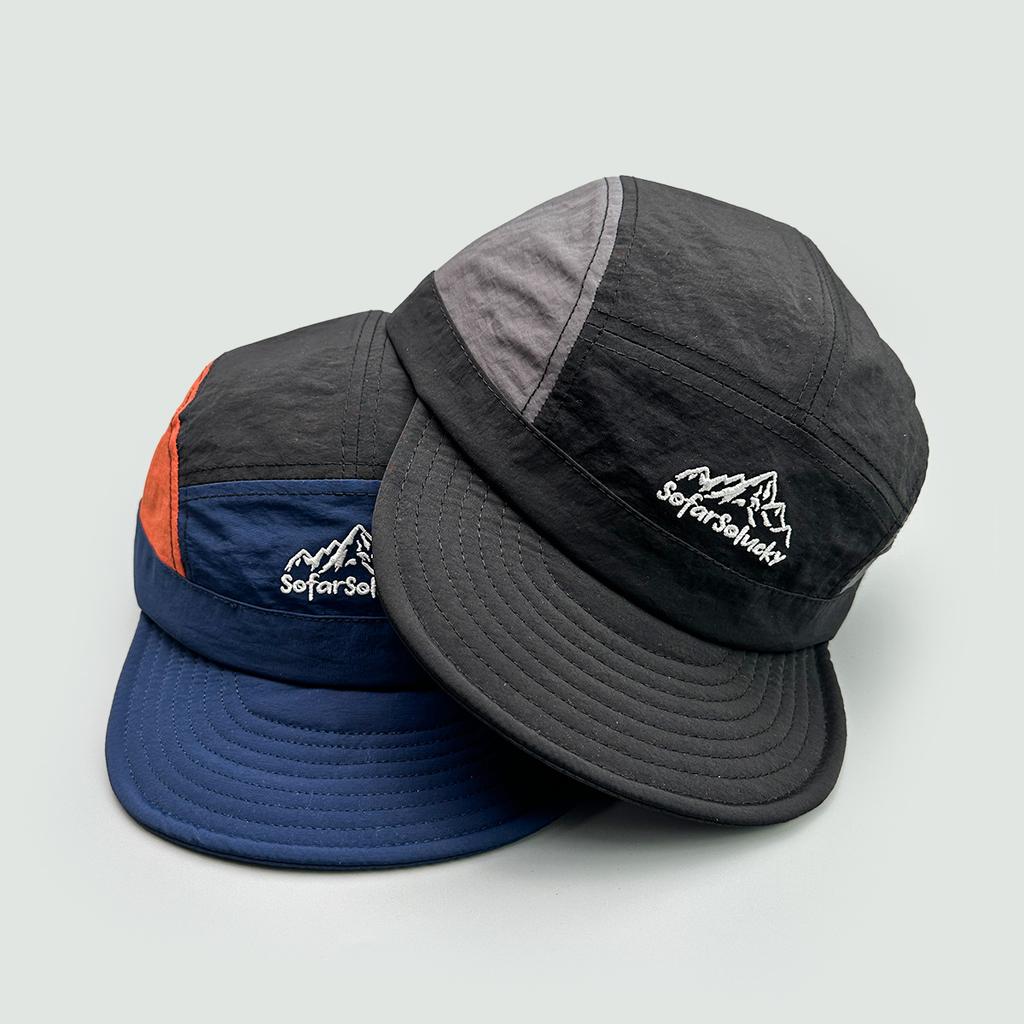 Flat Brim Contrasting Color Embroidery Mountain Peak Letter Baseball Cap Men'S And Women'S Sunshade Quick-Drying Outdoor Cap