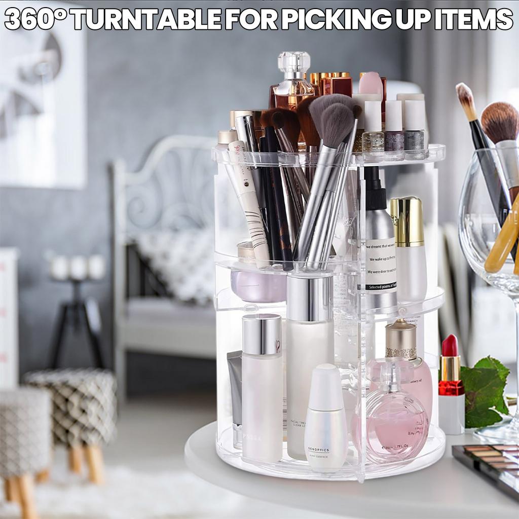 Acrylic Rotating Cosmetic Storage Rack