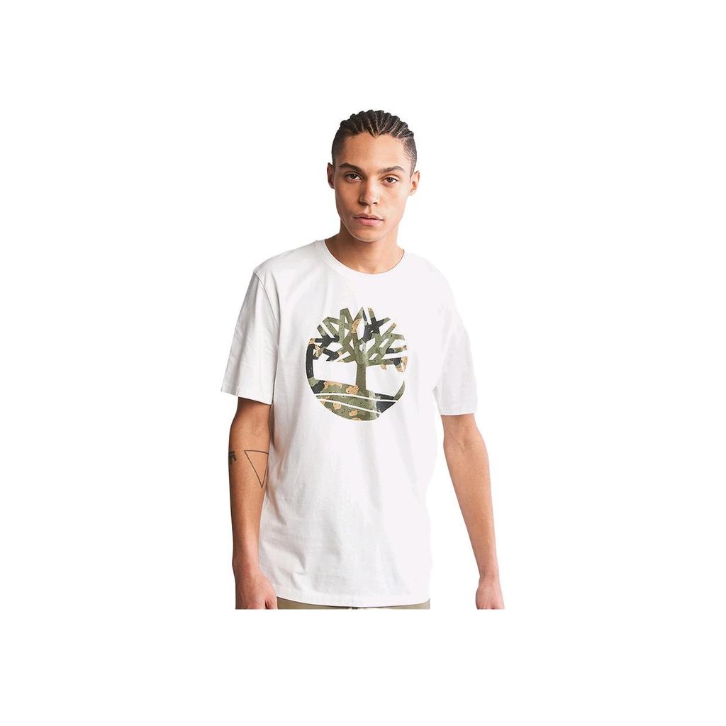 Timberland Casual Short Sleeve Printed T-Shirt Men Tops White A61KD-100