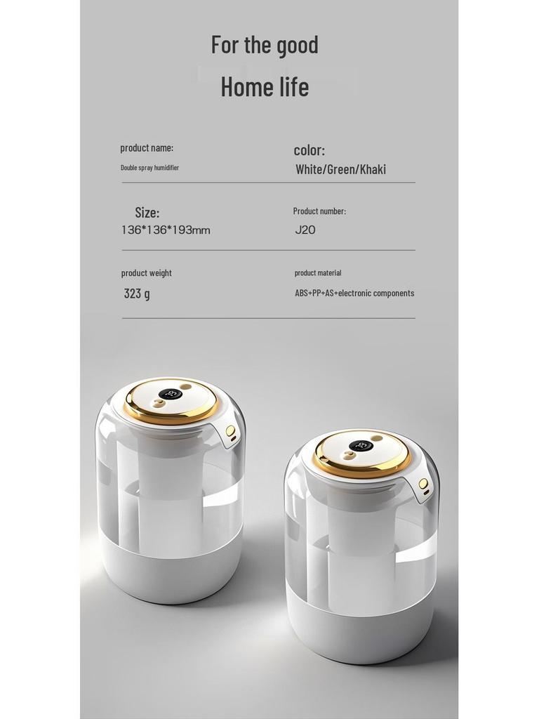 2025 Silent Home Air Humidifier: Large Capacity, Indoor Moisturizer, Ideal for Bedroom and Pregnant Women