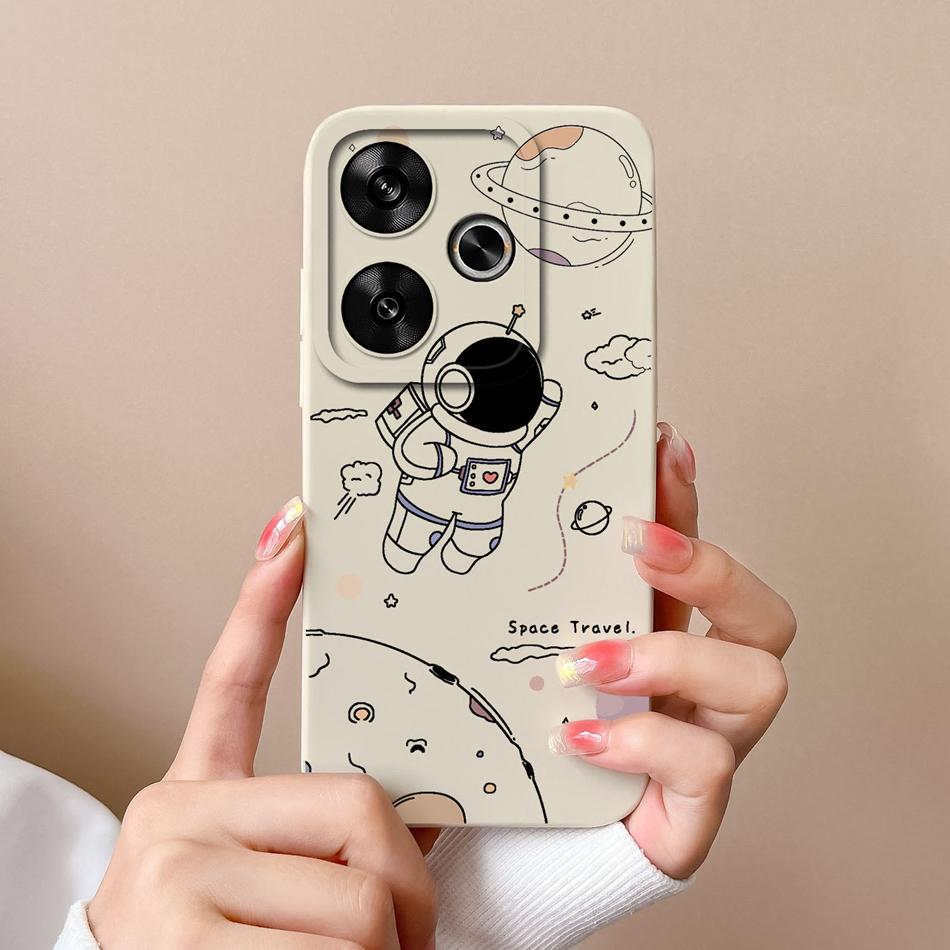 Case For Poco M6 Pro Sunflower Camera Protection Phone Cases For Xiaomi Poco M 6 M6Pro 4G 5G Soft Liquid Silicone Back Cover