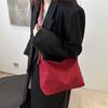Simple Commuter Shoulder Tote Bag, New Foreign Style Solid Color Large Capacity Messenger Bag, Fashionable Niche Design Women's Bag