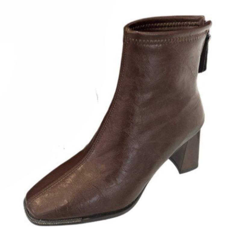 Fashion High Heels Women's Chunky Ankle Boots 2025 Desigenr Elegant Shoes Fashion Dress Pumps Classical Party New Trends Botas De Mujer