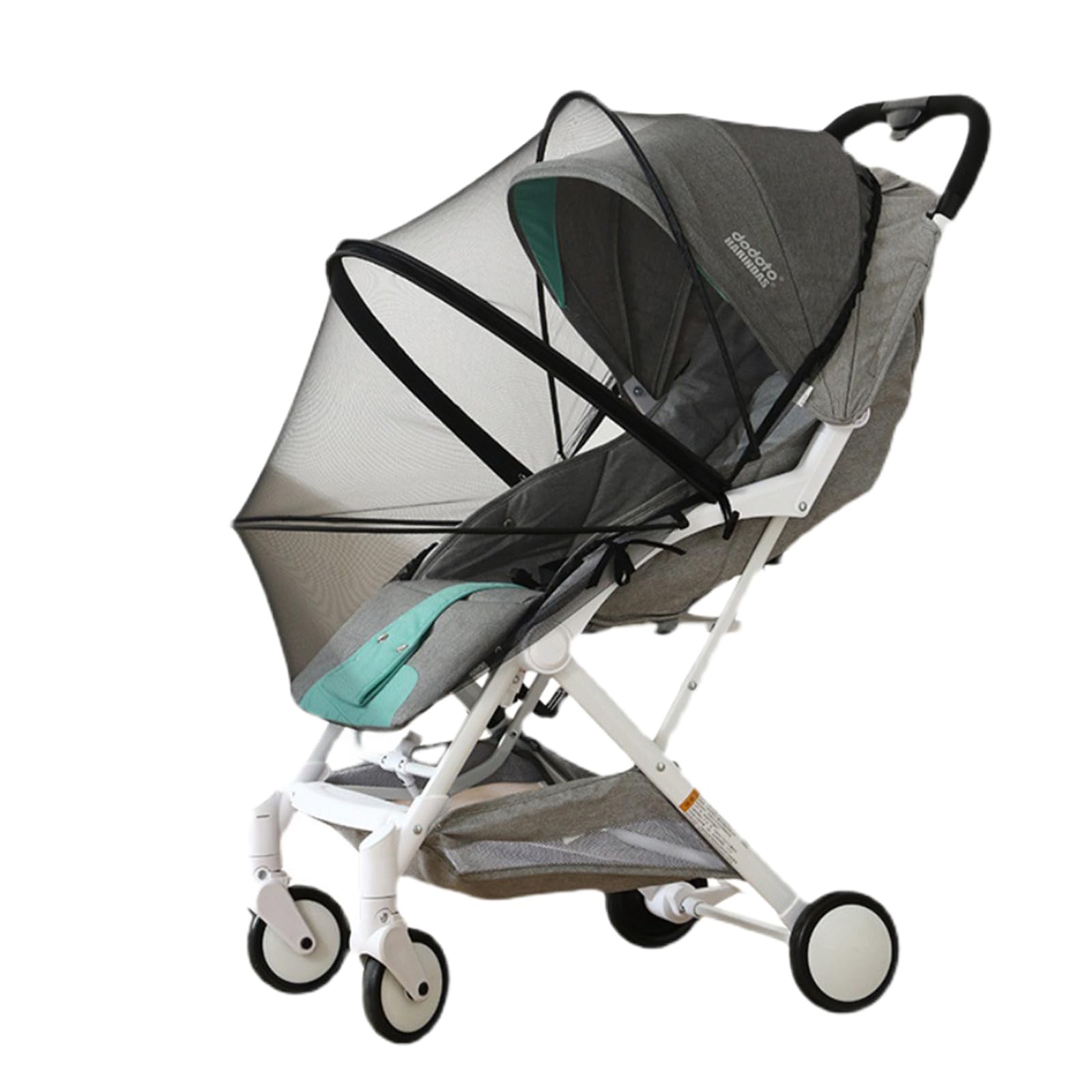 

MILASIC Москитная сетка от насекомых и пыли Репеллентная проволока Двойная коляска-трость Насекомое Компактная Легкая установка Коляски, Защита, Ребенок, Складная, чёрный