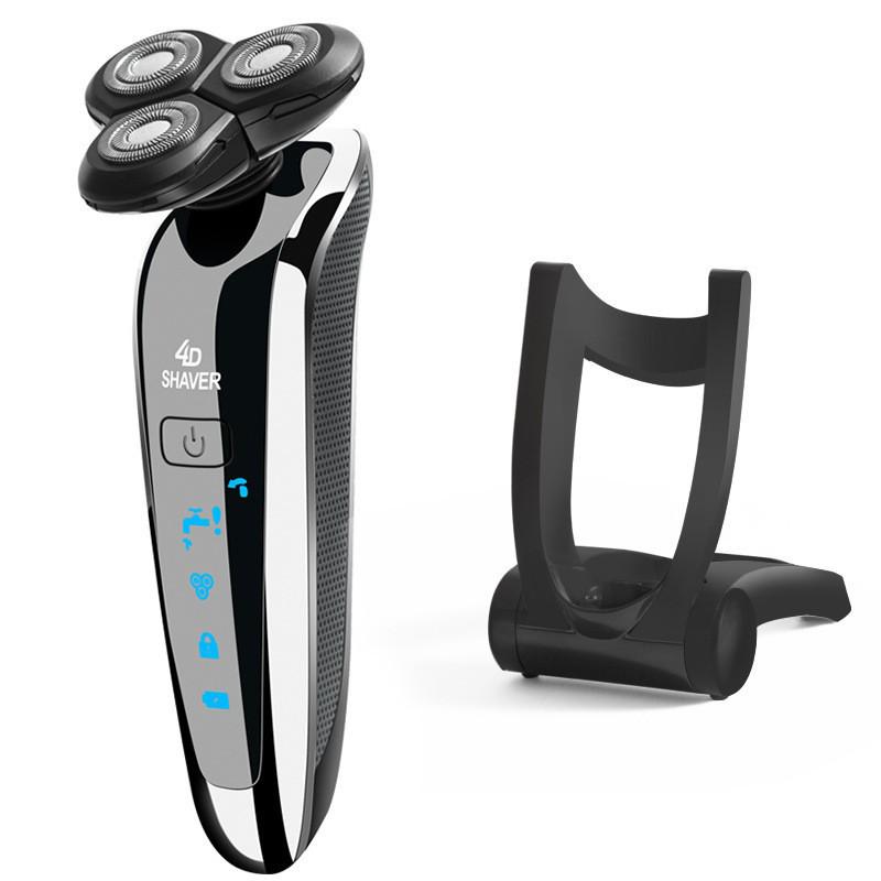 4D Electric Floating Shaver: USB Rechargeable, Full Body Washable, Multifunctional Beard Razor for Men.