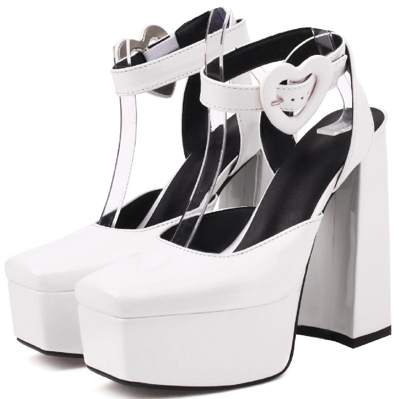 Sexy Platform Sandals Women Summer Shoes 2024 High Heels Fashion Black White Party Dance Stripper Shoes Women's Flip Flops