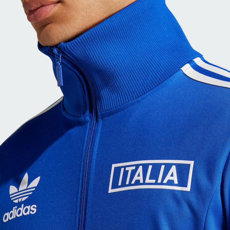 adidas Originals FIGC Italien Beckenbauer OG Trainingsjacke durchgehender Reißverschluss Herren Königsblau IU2122