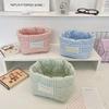 Classic Checkered Heart Pattern Storage Basket, Foldable Open-Top Quilted Barrel-Shaped Organizer, Multi-Scene Desktop Storage