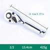 Compact Dual-Size 72-Tooth Ratchet Wrench with Short Handle - Fast, Efficient Auto Repair Tool