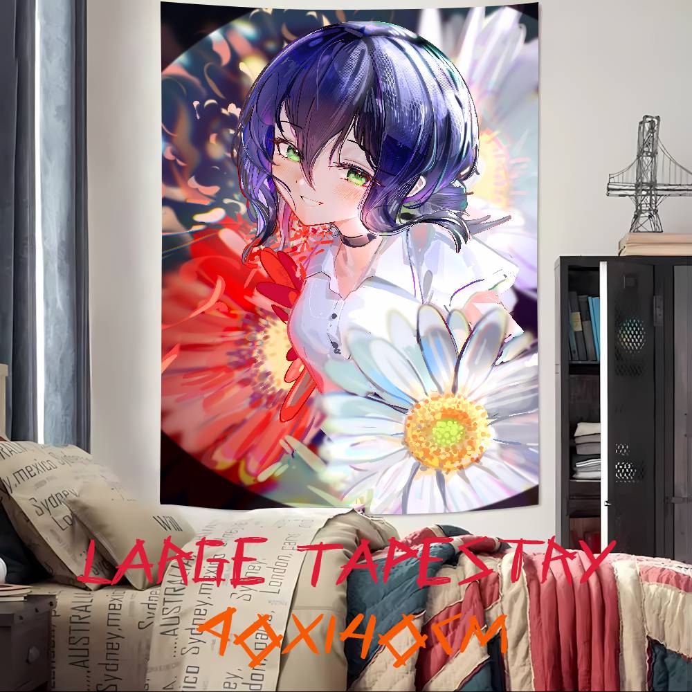New Movie Pretty Hot Girl Reze Tapestry Decoration Bedroom Dormitory Background Cloth Holiday Home Living Room Club Tapestry