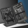 Classic Black Manicure Set Hand Feet Facial Stainless Steel Accessories, All Black Nail Clippers