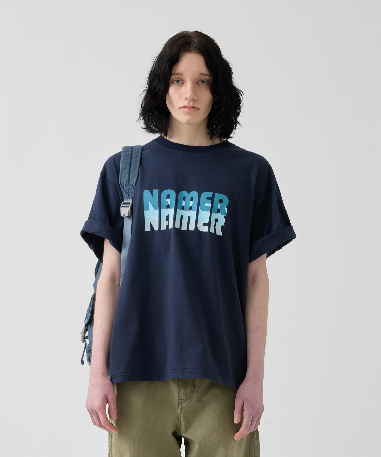Namer Clothing Shadow Typo T-Shirts Navy Navy/Xl