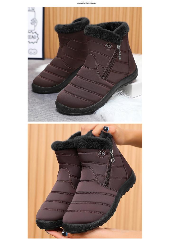 Women's Fleece-Lined High Top Warm Cotton Snow Boots - Plus Size