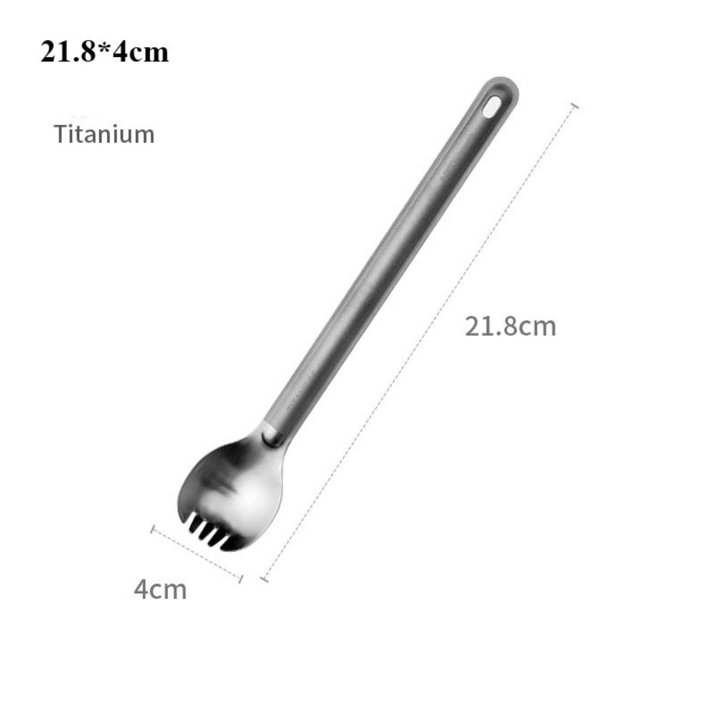 High Quality Portable Titanium Spoon Long Handle Environmental Light Titanium Cookware Outdoor Picnic Accessories Outdoor Tool