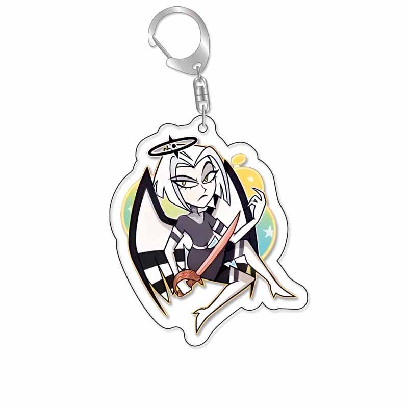 Q Version Cute Cartoon Keychain: Hell Inn Vicky Shally & Alastor Gift for Friends 5 cm