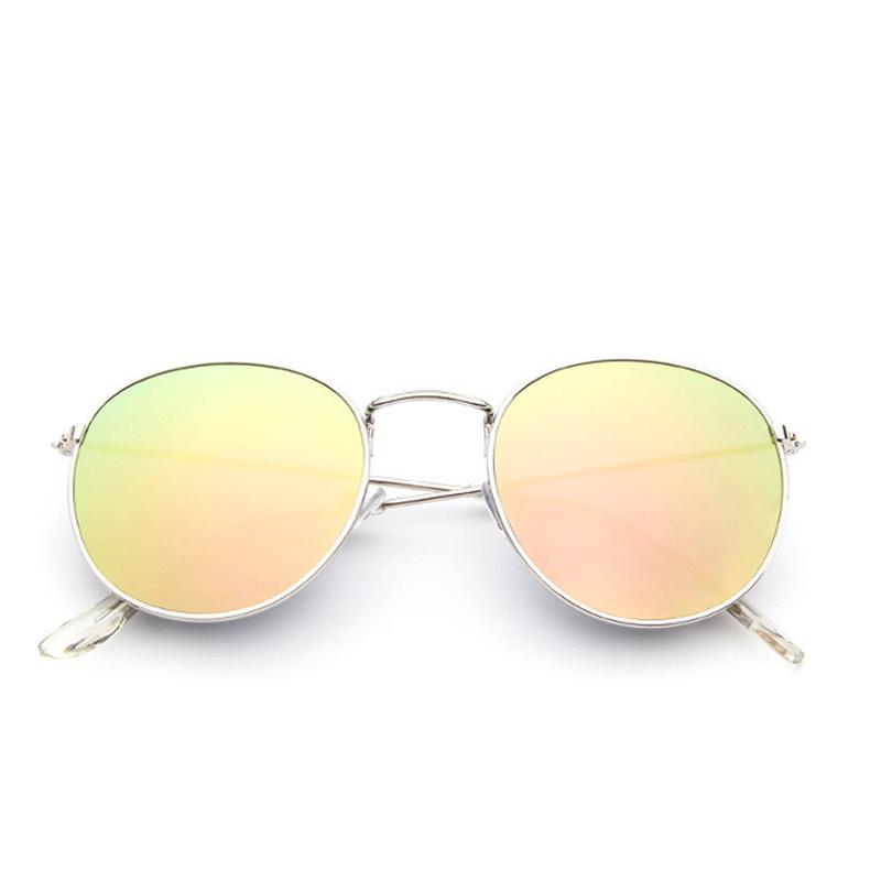 Luxury Vintage Round Sunglasses Women Designer Fashion Mirror UV400 Sun Glasses For Lady Eyewear Female Brand