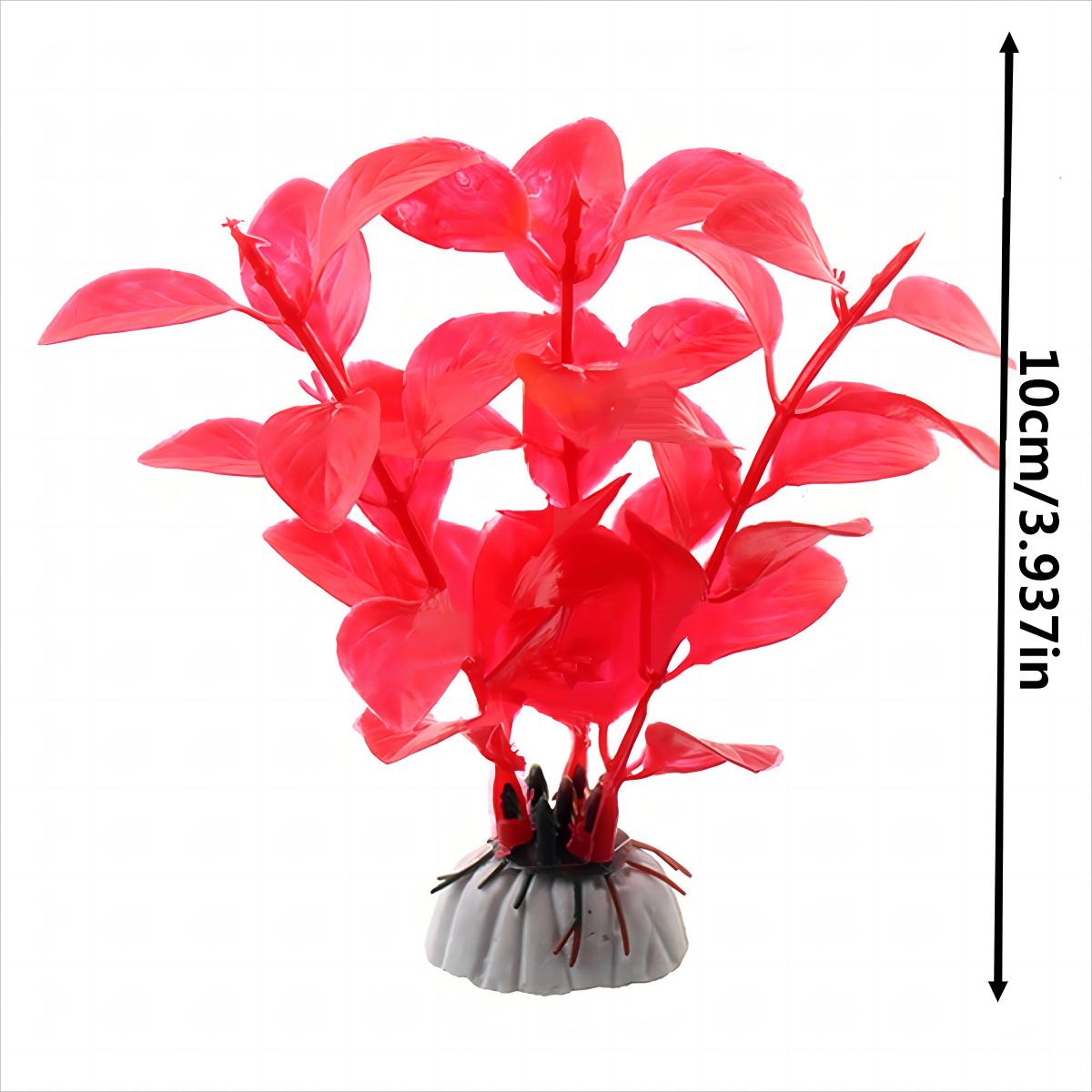 

1 Pc Plastic Fish Tank Decoration Artificial Aquatic Plants Aquarium Landscaping Flowers Aquatic Simulation Plant Decorations червоний