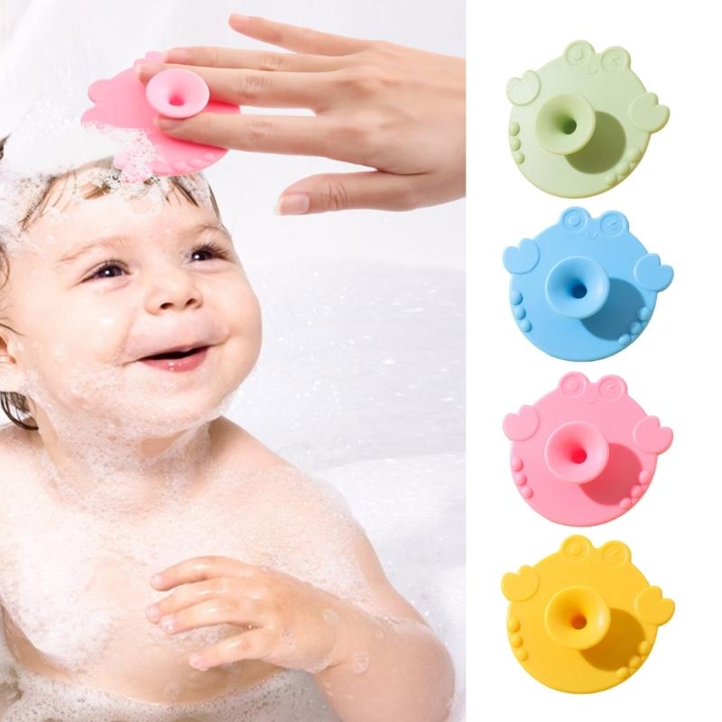 Multifunctional Infant Silicone Cleaning Brush Safe Bath Massage Tool Cute Cartoon Design for Baby Comfortable