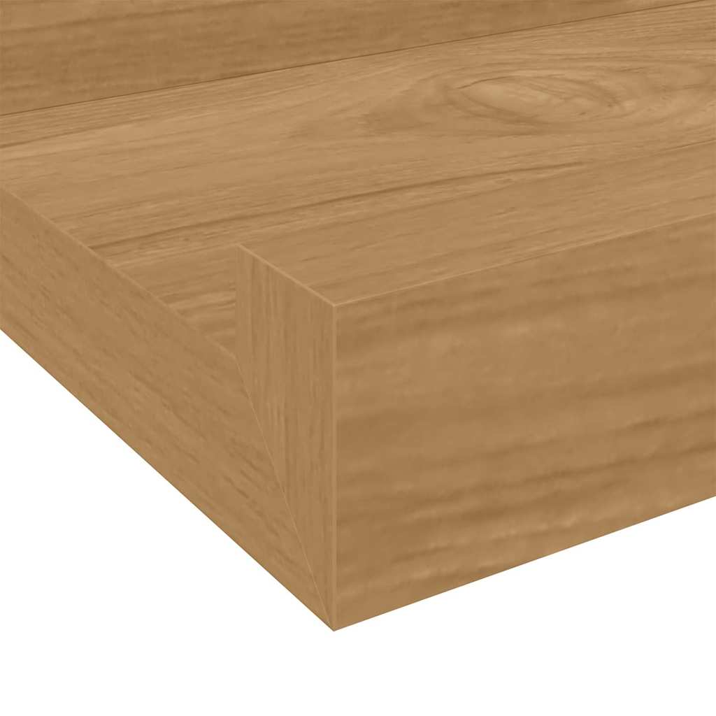 Wall Shelf with Shelf 4 pcs Brown 115 x 9 x 3 cm Particleboard