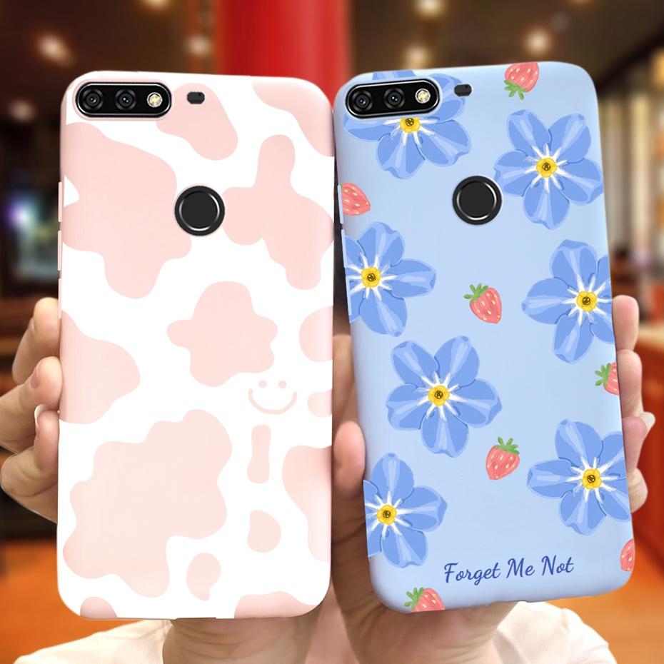 For Huawei Y7 Prime 2018 Lovely Printing Macaroon Silicone Soft Phone Case Back Cover For Huawei Y7 (2018) Y7Prime LDN-LX3 LX2