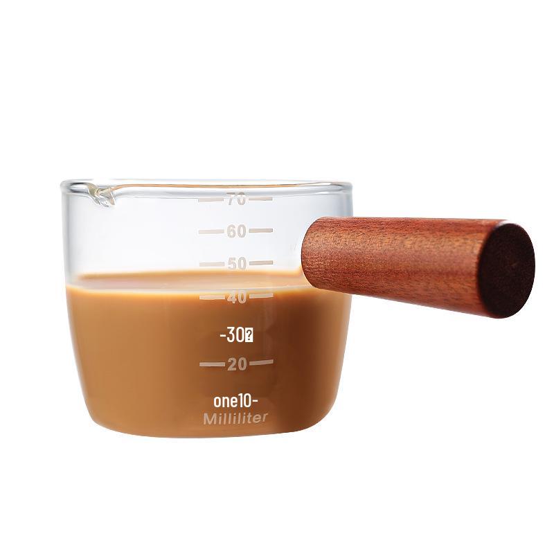 Hitzebeständiger Glas-Milchtopf für direkte Flammenbeheizung - Einzelgriff, hochtemperaturbeständig, ideal für heiße Milch und Instantnudeln